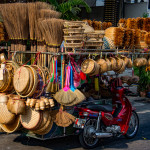 Broom cart in Klong Toey Slum