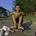 skate boy barefoot