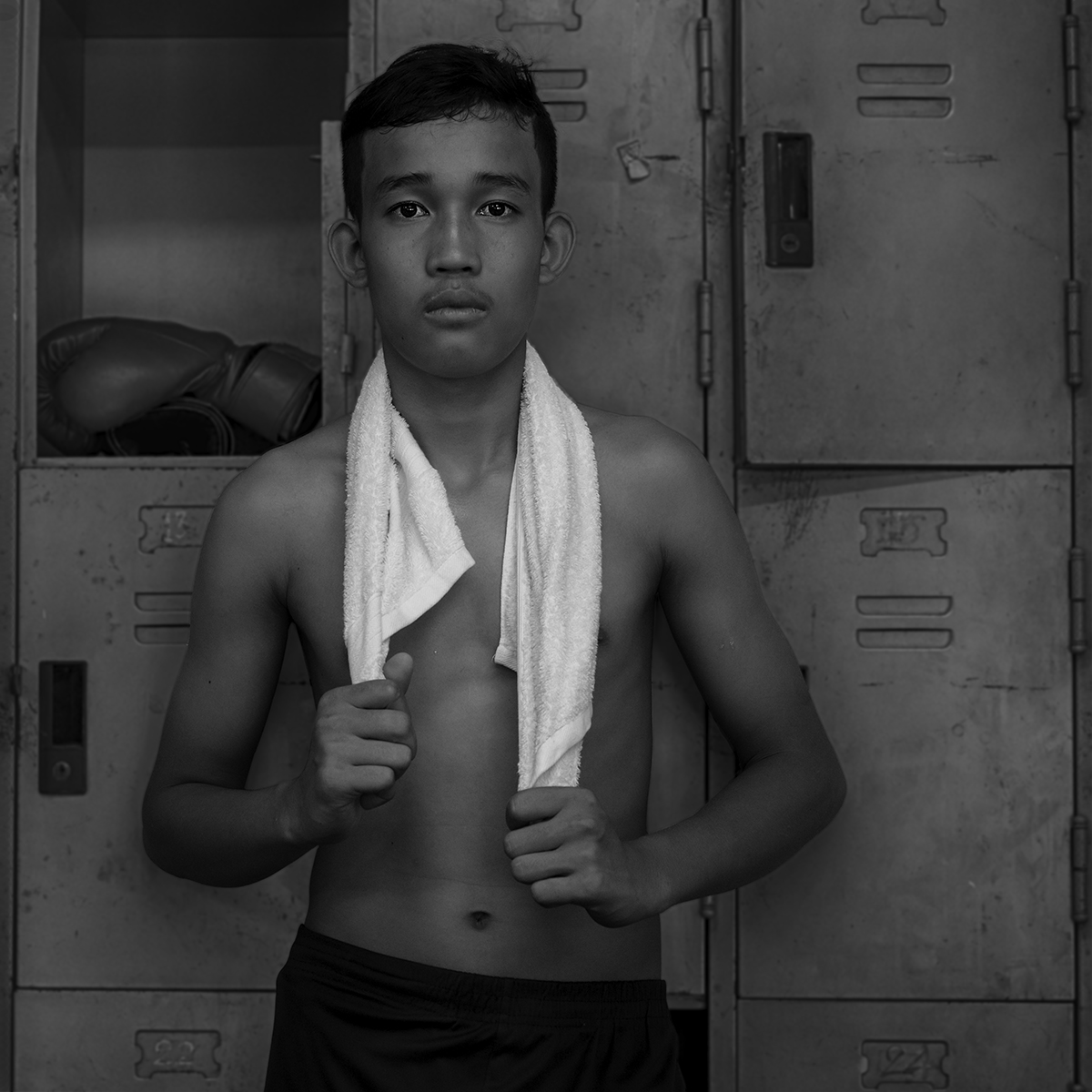 shirtless teen boy in locker room 