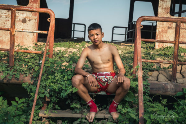 Teen Thai Scout on Abandoned River Boat - Christopher Ryan