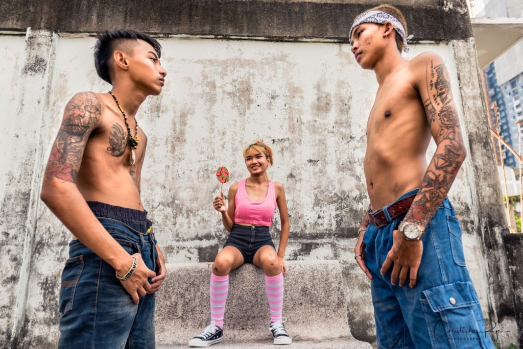 Teens with Tattoos at Bangkok Fashion Design Studio